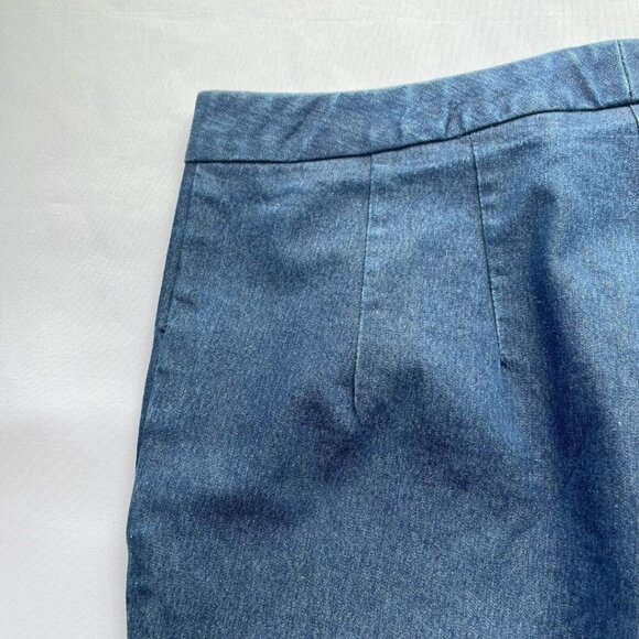 STUSSY WOMEN'S VINTAGE DARK WASH HIGH RISE CROPPED CAPRIS JEANS - S - Picture 8 of 8